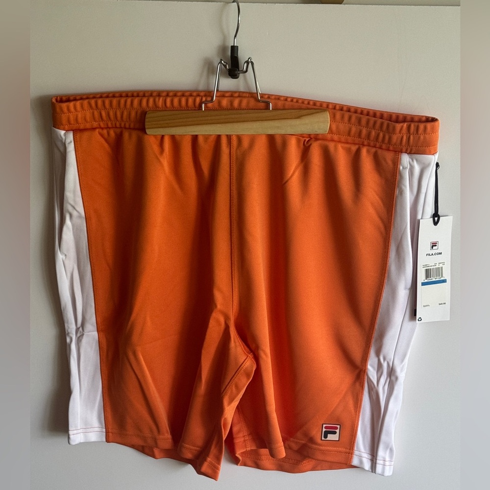 Men’s Fila Tennis/Pickleball Shorts. XL. Orange